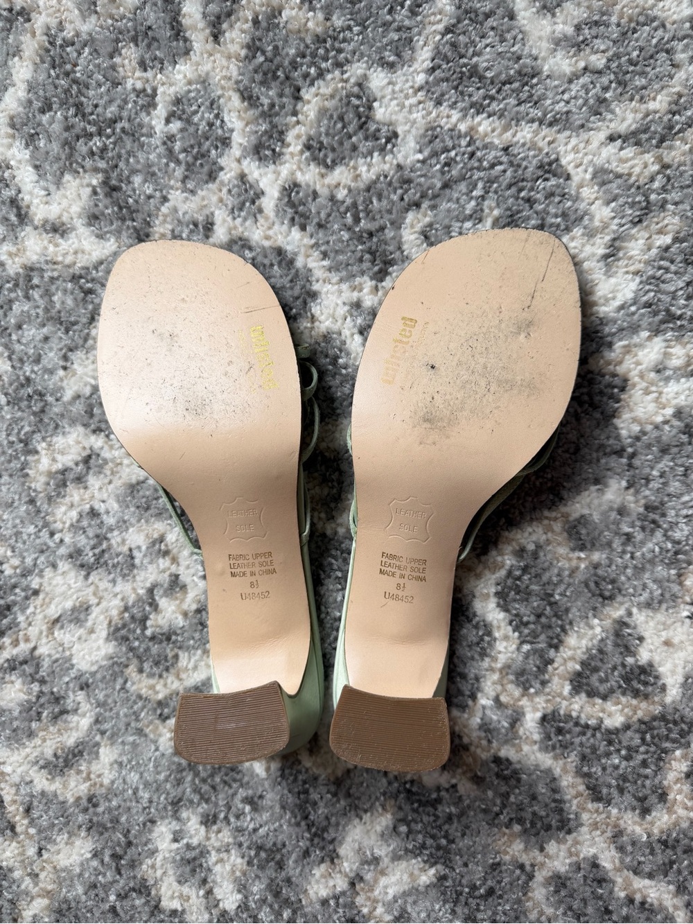 Y2K Unlisted Mint Green Sequin Butterfly Heeled Fairy Sandals - Picture 8 of 9